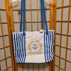 NWT Princess Cruises Ladies Canvas Beach Insulated Tote Bag Soft Strap Zipper